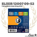 Elixir 12007 Nanoweb Super Light 7-String Electric Guitar Strings 9-52