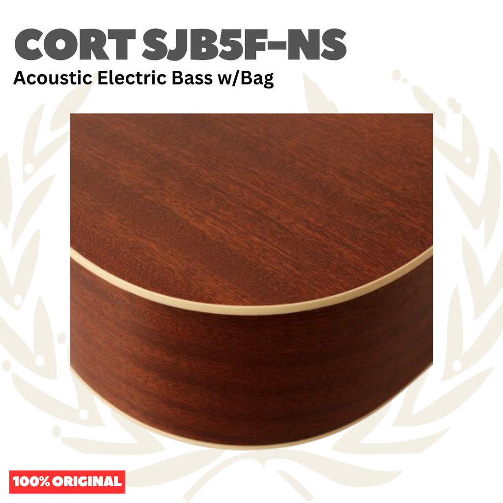 Cort SJB5F-NS Acoustic Electric Bass w/Bag - Bass Akustik dengan Preamp