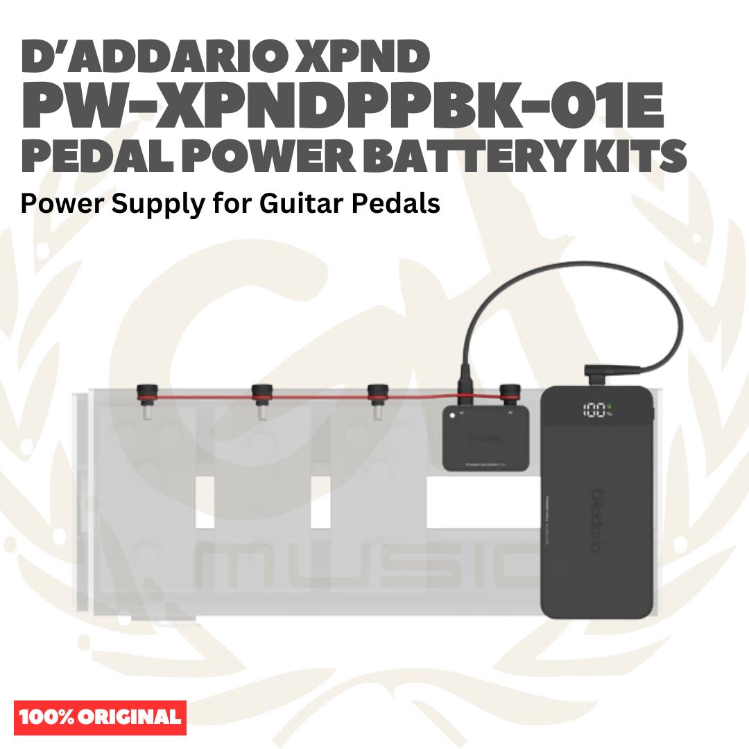 D'Addario PW-XPNDPPBK-01E XNPD Pedal Power Battery Kits Power Supply for Guitar Pedals - Power Cell Portabel 10.000mAh USB-C untuk Pedalboard Efek Gitar Bass