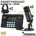 PAKET PODCAST 2 ORANG MAONO E2 + PD100 | SOUND CARD COVER LIVE STREAMING GAMING