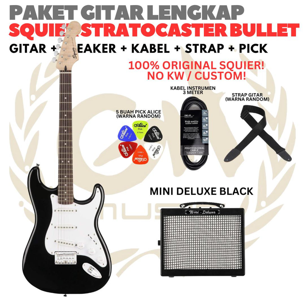 PAKET GITAR SQUIER STRATOCASTER BULLET Electric Gitar | GUITAR PACK