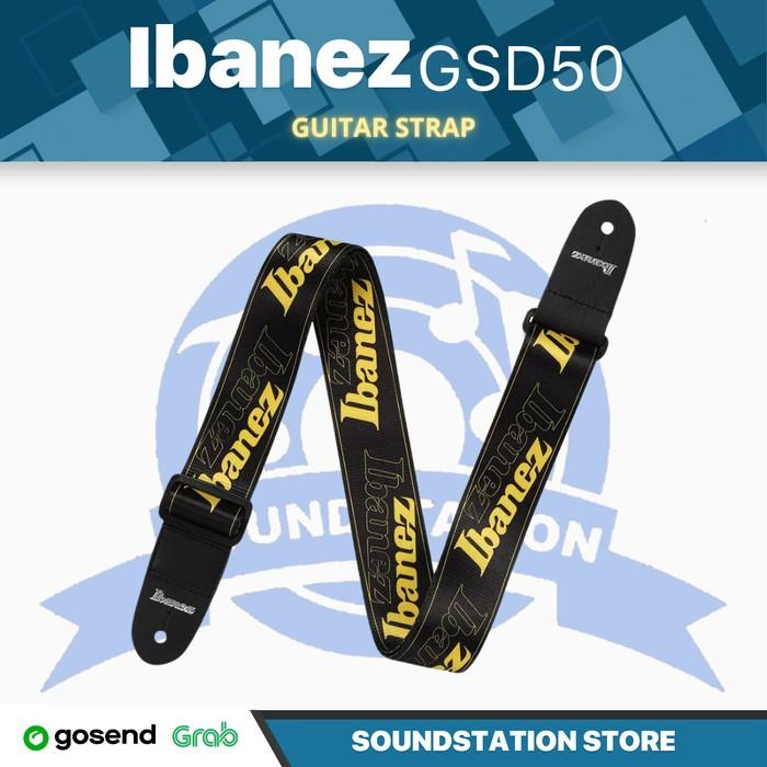Ibanez Logo GSD50 Guitar Strap - Strep Gitar