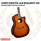 Cort Exotic-GA Walnut Sunburst Acoustic Electric Guitar