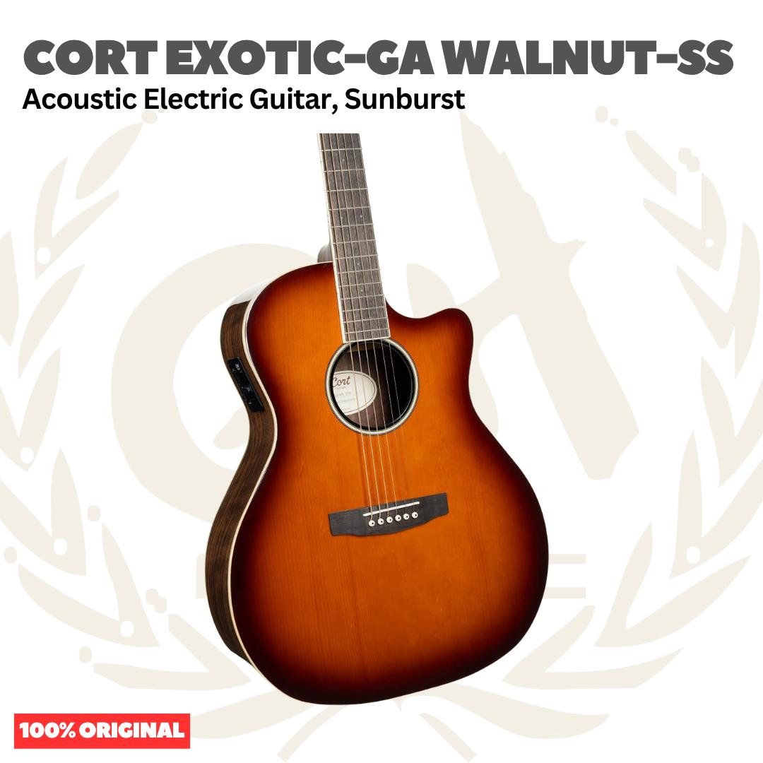 Cort Exotic-GA Walnut Sunburst Acoustic Electric Guitar