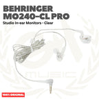 Behringer MO240-CL Pro Studio In-ear Monitors Clear - IEM Earphone M0240-CL