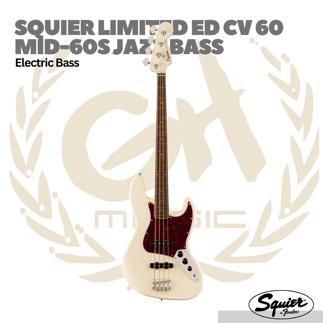 Squier Limited Edition Classic Vibe 60s Mid-60s Jazz Bass Guitar, Laurel FB