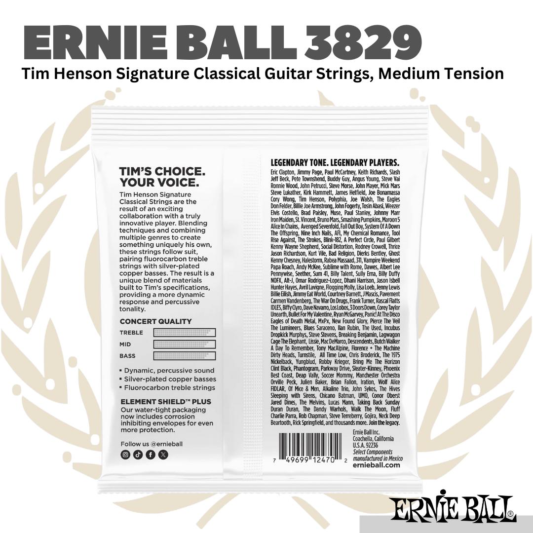 Ernie Ball 3829 Tim Henson Signature Classical Guitar Strings, Medium Tension - Senar Gitar Klasik