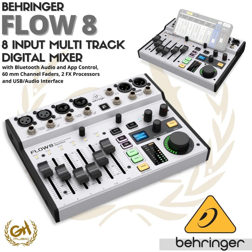 BEHRINGER FLOW 8 MULTITRACK DIGITAL MIXER & AUDIO INTERFACE/SOUNDCARD FLOW8