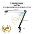 SPRINGLESS PRO MICROPHONE ARM STAND BROADCAST PODCAST RECORDING ZOOM