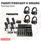 PAKET PODCAST 4 ORANG MURAH BERKUALITAS PM360 / BM800 Plus Headphone