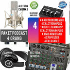 PAKET PODCAST 4 ORANG MIXER RECORDING TECH MX6DSP PLUS MIC