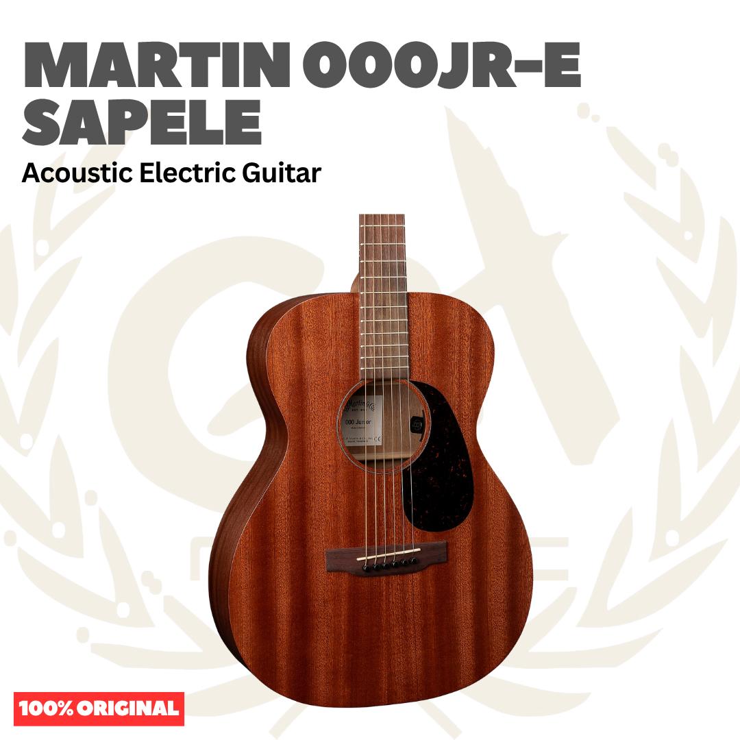 Martin 000JR-E Sapele Acoustic Electric Guitar w/Bag - Gitar Akustik Elektrik 000 Jr E