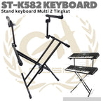 STAND KEYBOARD DOUBLE 2 DUAL MULTI | Susun Tingkat Tumpuk Piano K582
