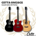 Cetta OM28CE Acoustic Guitar with Pre-Amp - Gitar Akustik Elektrik Cetta OM28CE dengan PreAmp