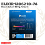 Elixir 12062 Nanoweb Light 8-String Electric Guitar Strings 10-74 - Senar Gitar Listrik
