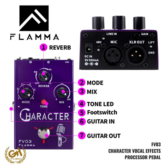 FLAMMA FV03, CHARACTER VOCAL EFFECTS PROCESSOR PEDAL