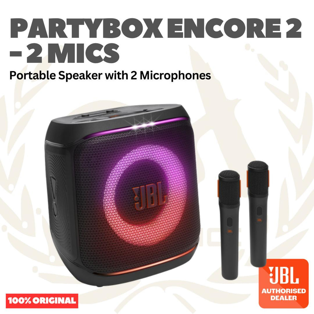 JBL PartyBox Encore 2 Portable Speaker with 2 Microphones - Speaker Portabel dengan 2 Mic