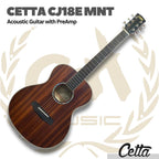 Cetta CJ18E Acoustic Guitar with Pre-Amp - Gitar Akustik Elektrik CJ18E dengan PreAmp
