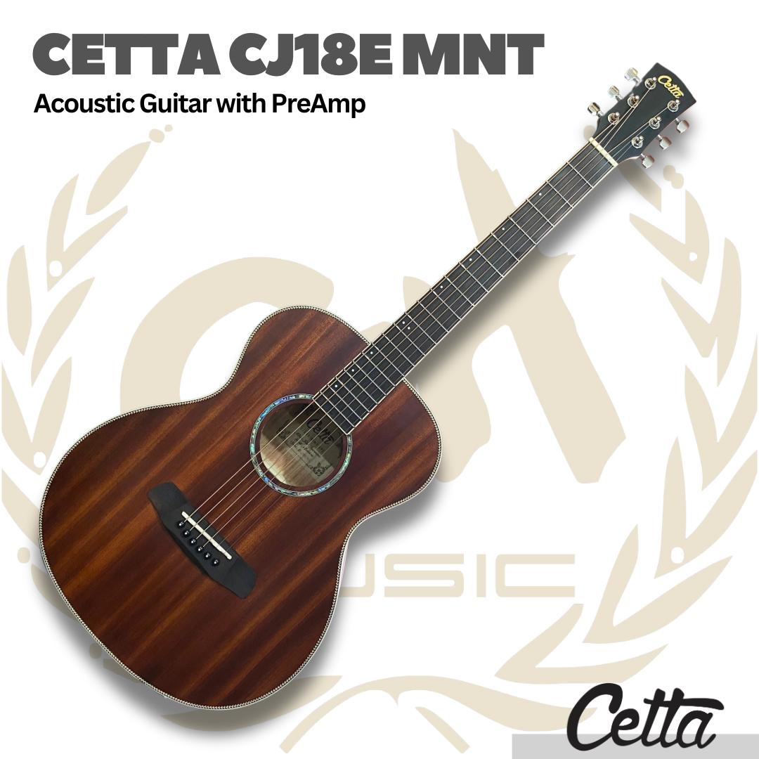 Cetta CJ18E Acoustic Guitar with Pre-Amp - Gitar Akustik Elektrik CJ18E dengan PreAmp