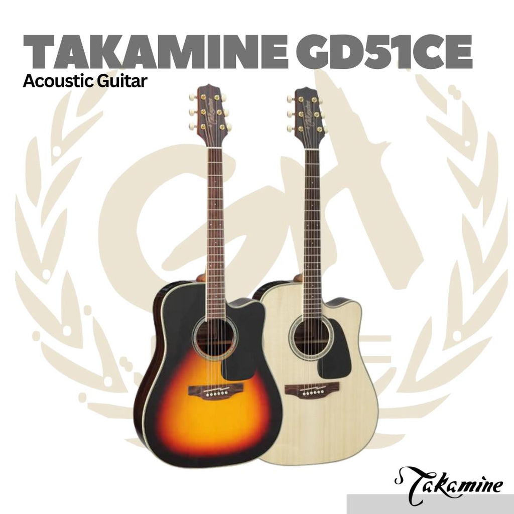Takamine GD51CE Dreadnought Acoustic Electric Guitar - Gitar Akustik