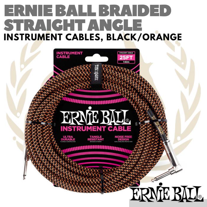 ERNIE BALL BRAIDED Straight Angle Instrument Cable | Kabel Jack Gitar