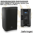 BEHRINGER DR110DSP Active 1000W 10" PA Speaker System with DSP + Mixer