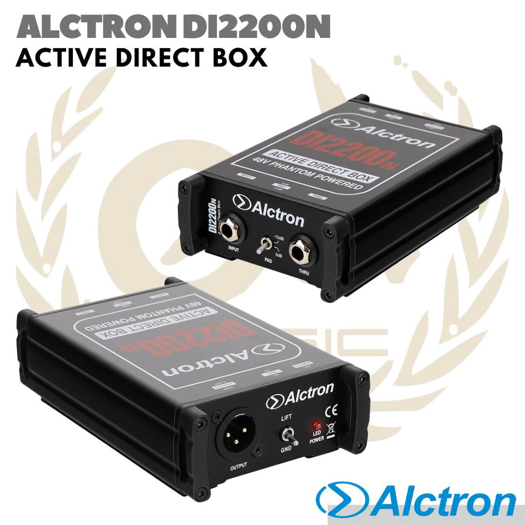 ALCTRON DI2200N Active Direct Box 48V Phantom Powered | DI Aktif