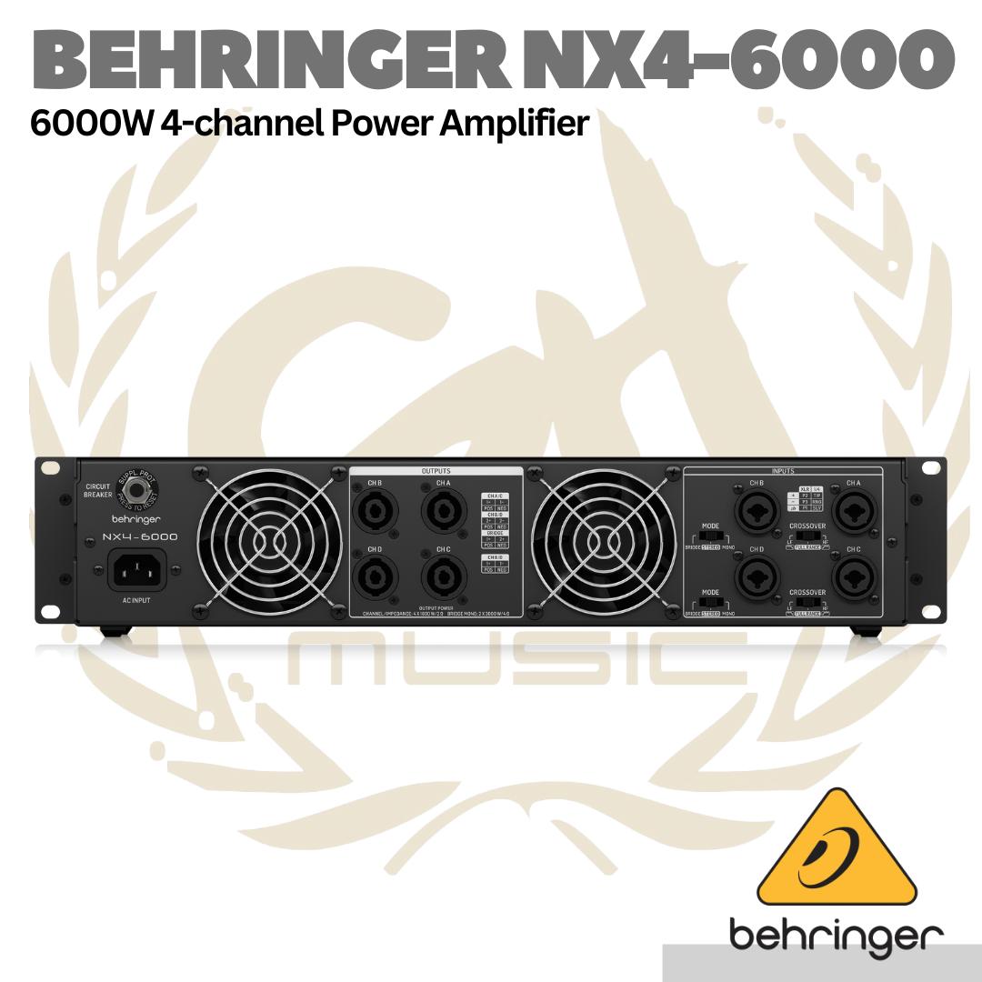 Behringer NX4-6000 6000W 4-channel Power Amplifier Mixer Class D
