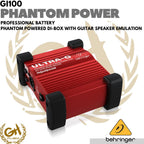 Behringer GI100 Active DI Box with Speaker Emulator - Phantom Power