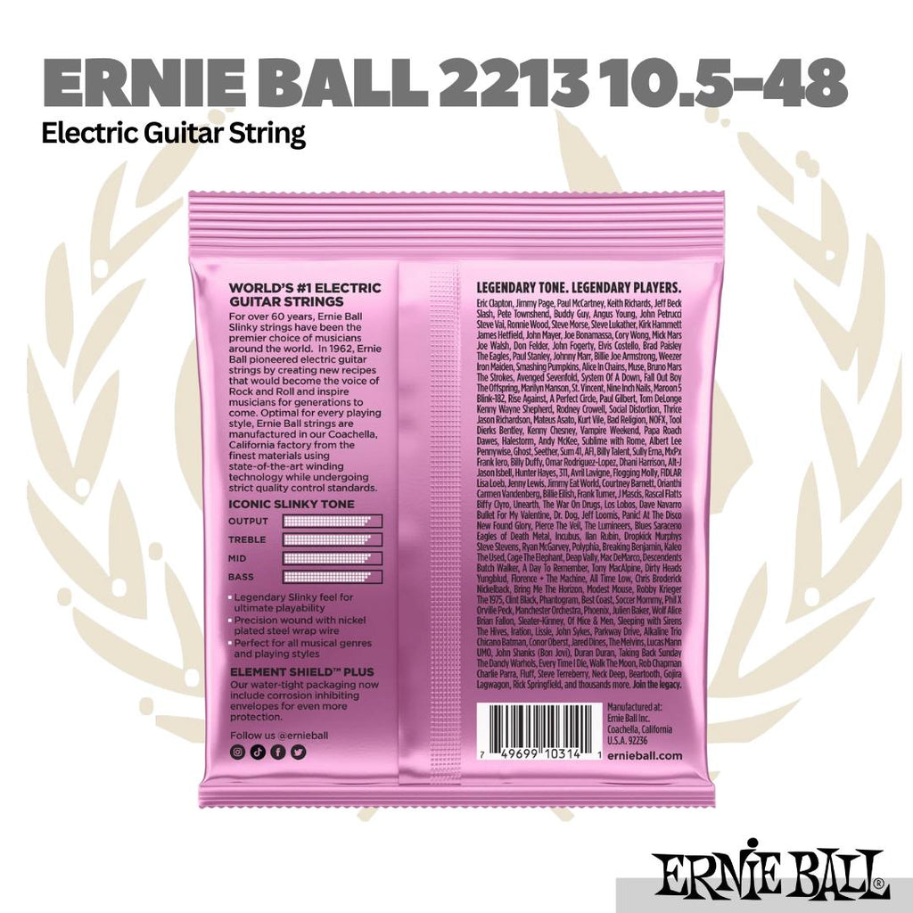 Ernie Ball 2213 Mega Slinky Nickel Wound Electric Guitar Strings 10.5-48