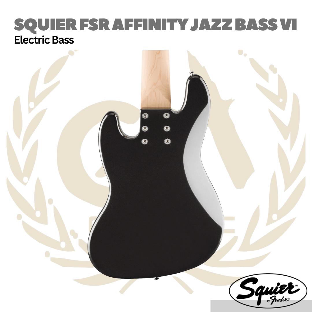 Squier Affinity Series Jazz Bass VI 6 Strings Bass Guitar, Indian Laurel FB | Gitar Bass Elektrik 6 Senar