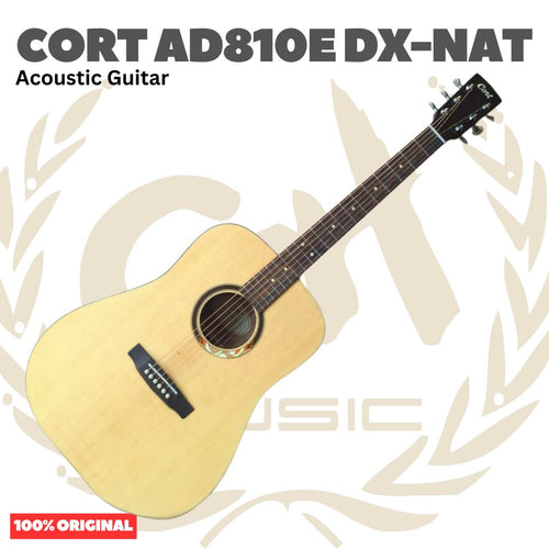 CORT AD810E DX-NAT Acoustic Guitar - Gitar Akustik Elektrik dengan Preamp AD810DX - AD810EDX Original Asli