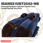 Ibanez IUBT2542-NB Powerpad Designer Collection Double Tenor Ukulele Gig Bag, Navy Blue - Tas Ukulele Tenor Isi 2 Original Asli
