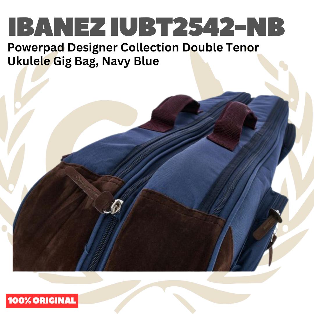 Ibanez IUBT2542-NB Powerpad Designer Collection Double Tenor Ukulele Gig Bag, Navy Blue - Tas Ukulele Tenor Isi 2 Original Asli