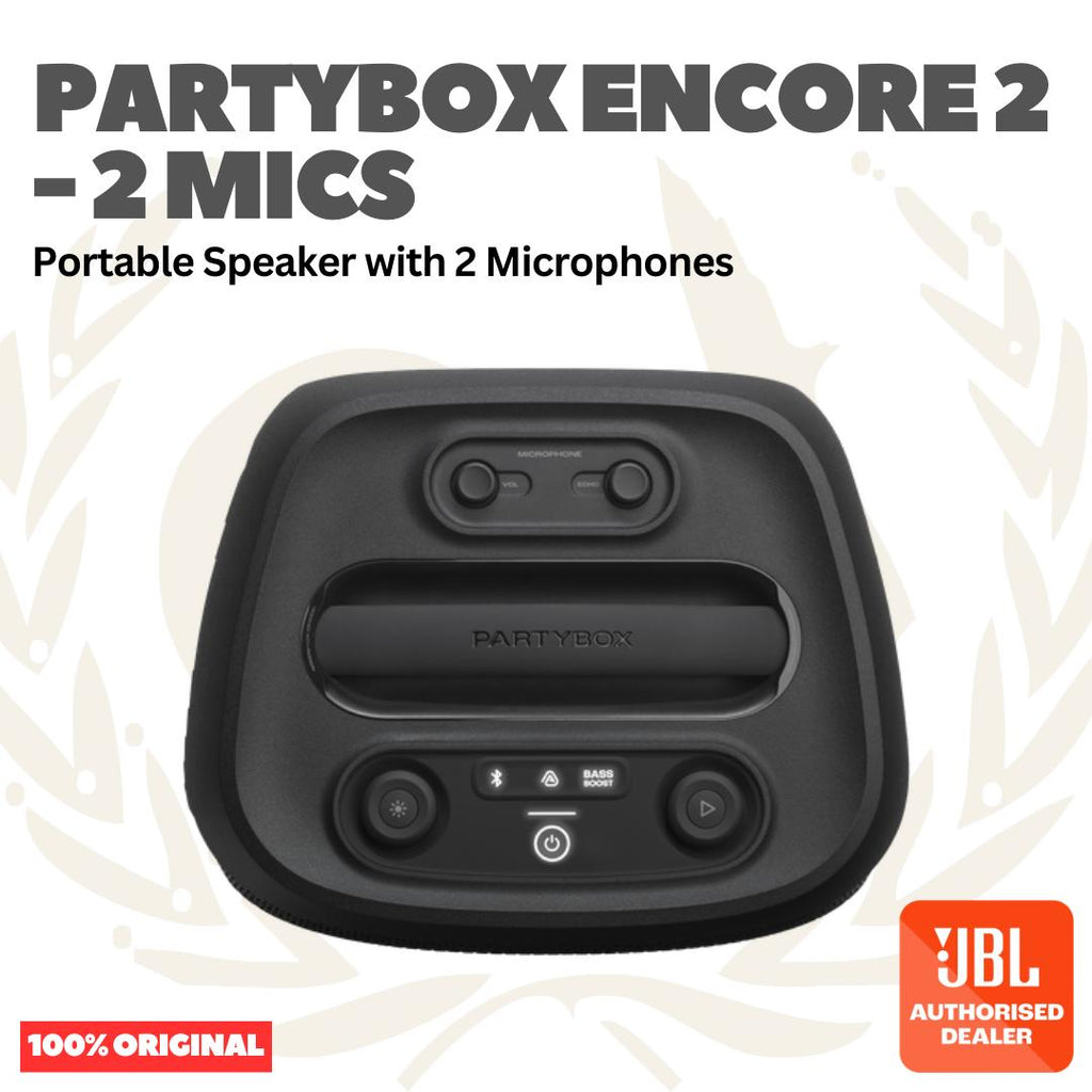 JBL PartyBox Encore 2 Portable Speaker with 2 Microphones - Speaker Portabel dengan 2 Mic