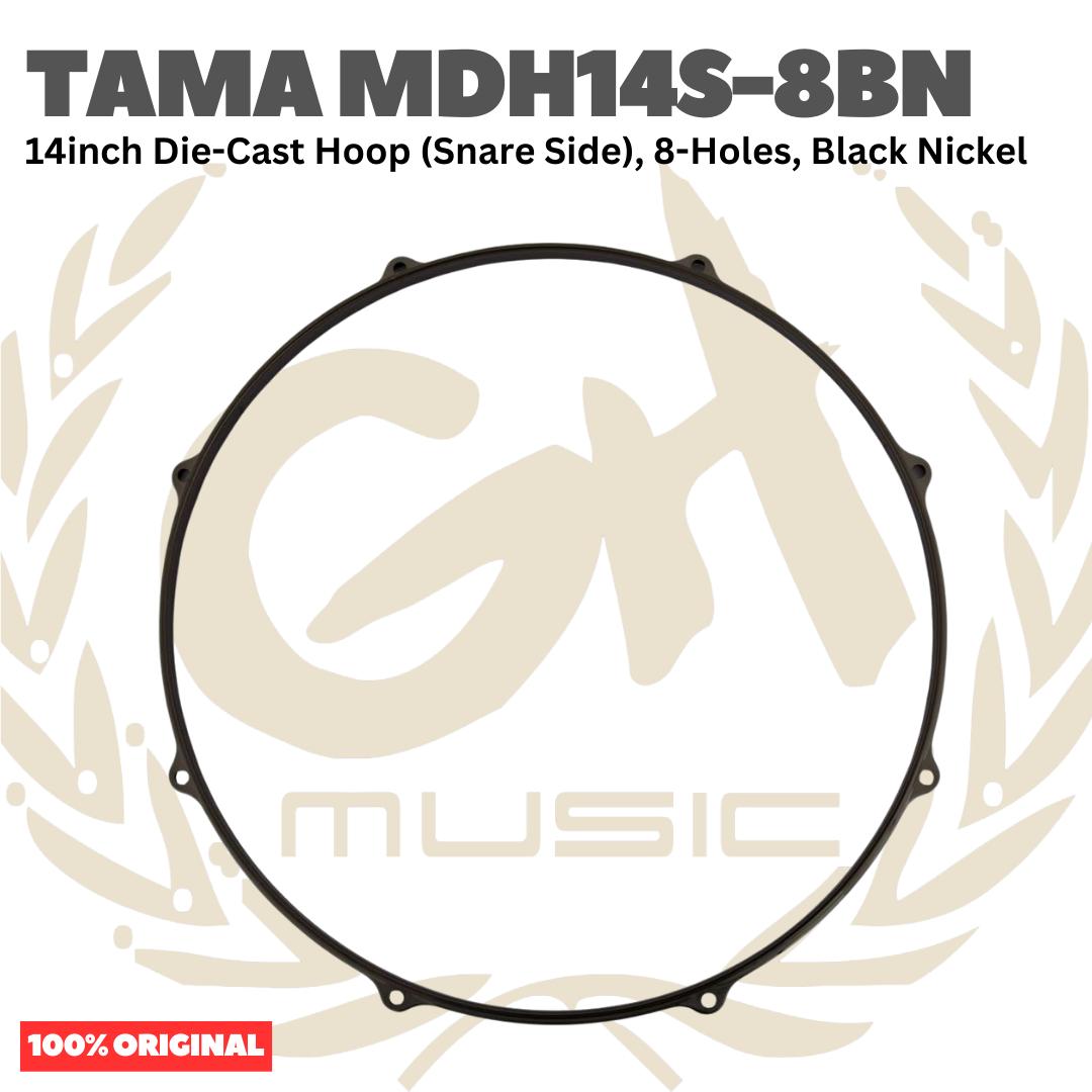 TAMA MDH14S 14inch Die-Cast Hoop (Snare Side), 8 & 10 Holes, Black Nickel - Ring Snare Drum Original Asli