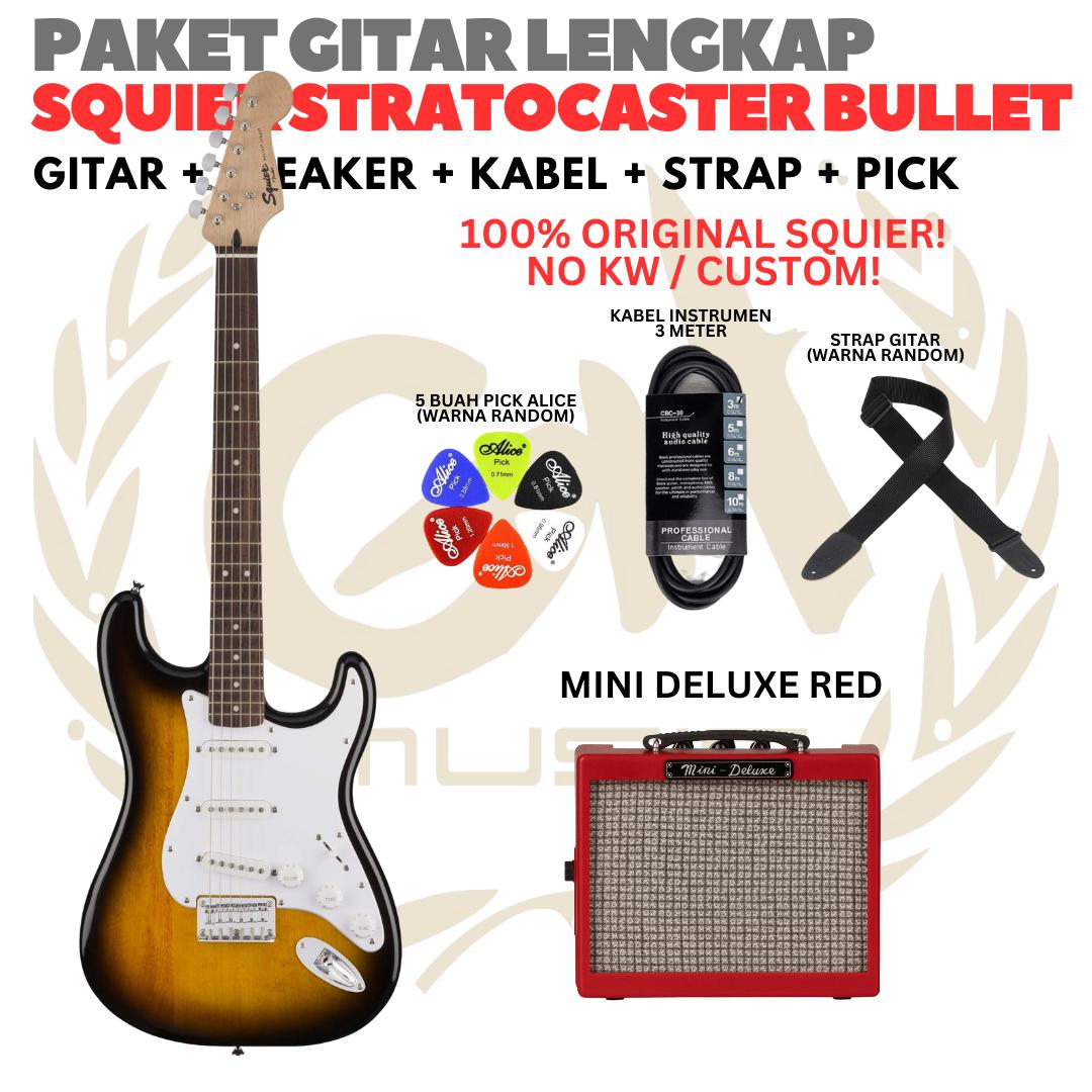 PAKET GITAR SQUIER STRATOCASTER BULLET Electric Gitar | GUITAR PACK