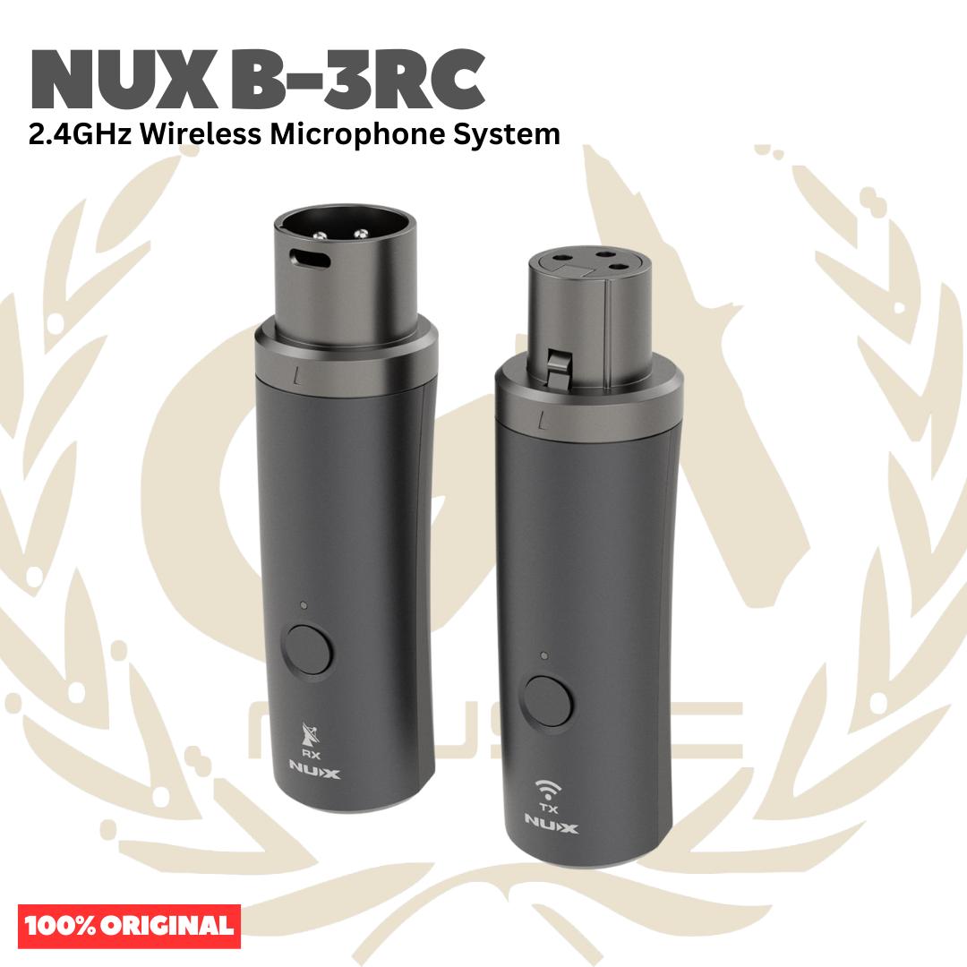 NUX B-3RC 2.4GHz Wireless Microphone System - B3RC Mic Dynamic Mikrofon Genggam Original Asli dengan Audio 24-bit dan Latensi Ultra Rendah