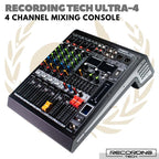 RECORDING TECH ULTRA 4 MIXING CONSOLE | Audio MIxer 4 Channel Ultra4