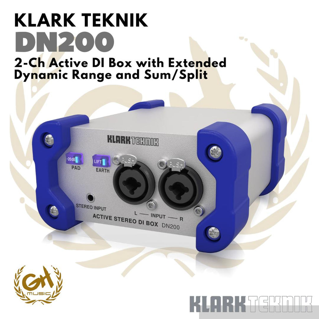 KLARK TEKNIK DN200 V2 Active DI Box with Extended Dynamic Range Aktif