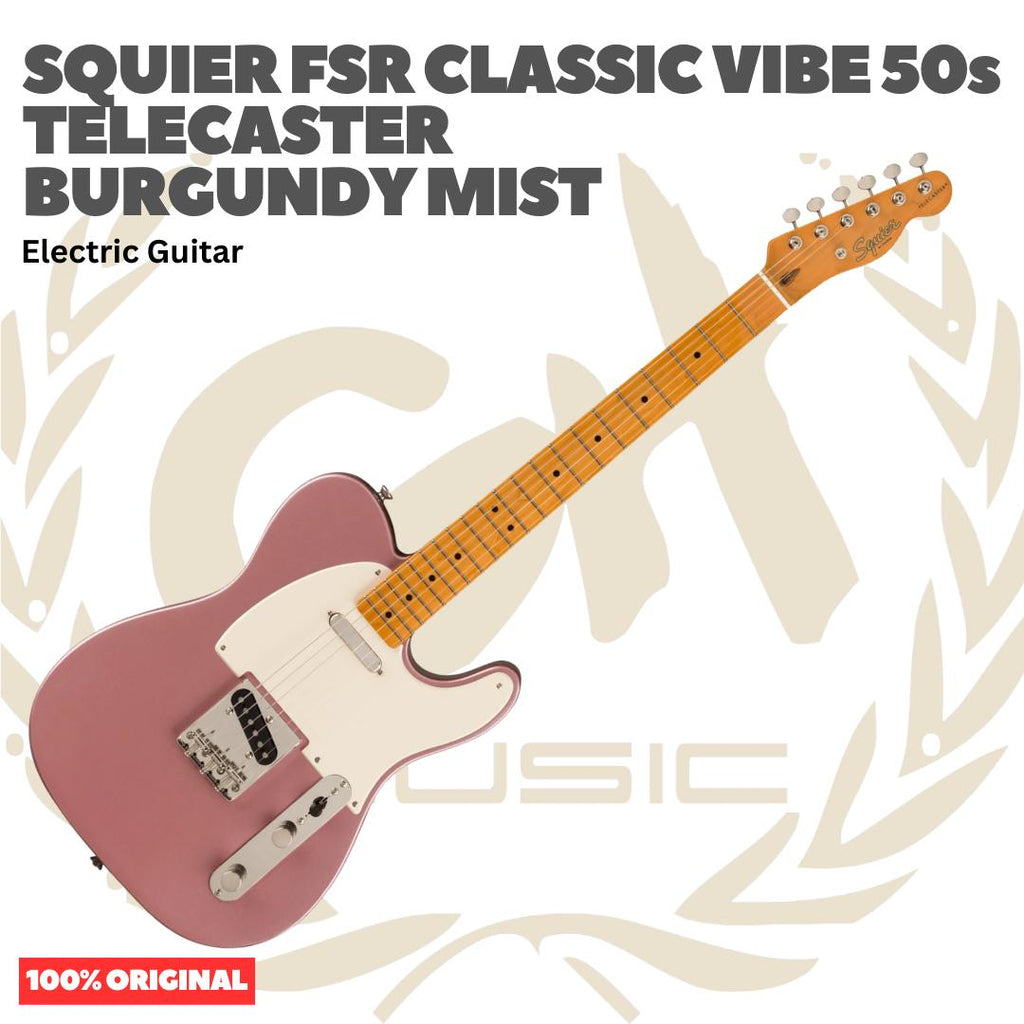 Squier FSR Classic Vibe 50s Telecaster Electric Guitar, Maple FB - Gitar Listrik Elektrik Original Asli