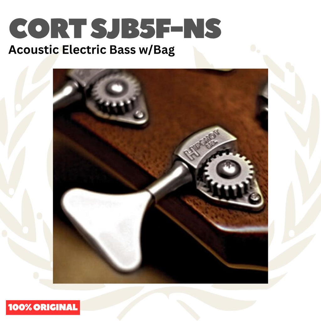 Cort SJB5F-NS Acoustic Electric Bass w/Bag - Bass Akustik dengan Preamp