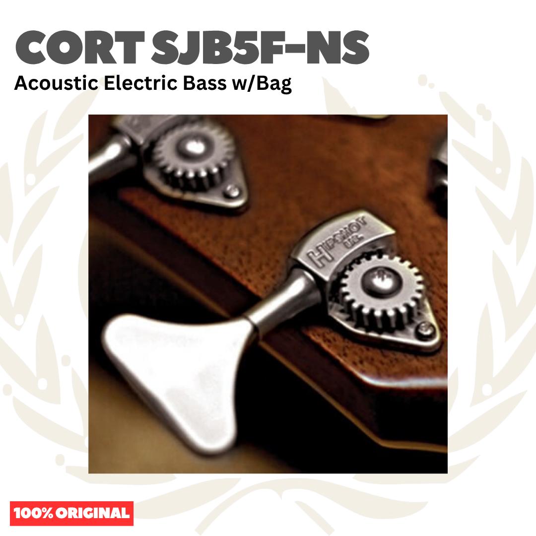 Cort SJB5F-NS Acoustic Electric Bass w/Bag - Bass Akustik dengan Preamp