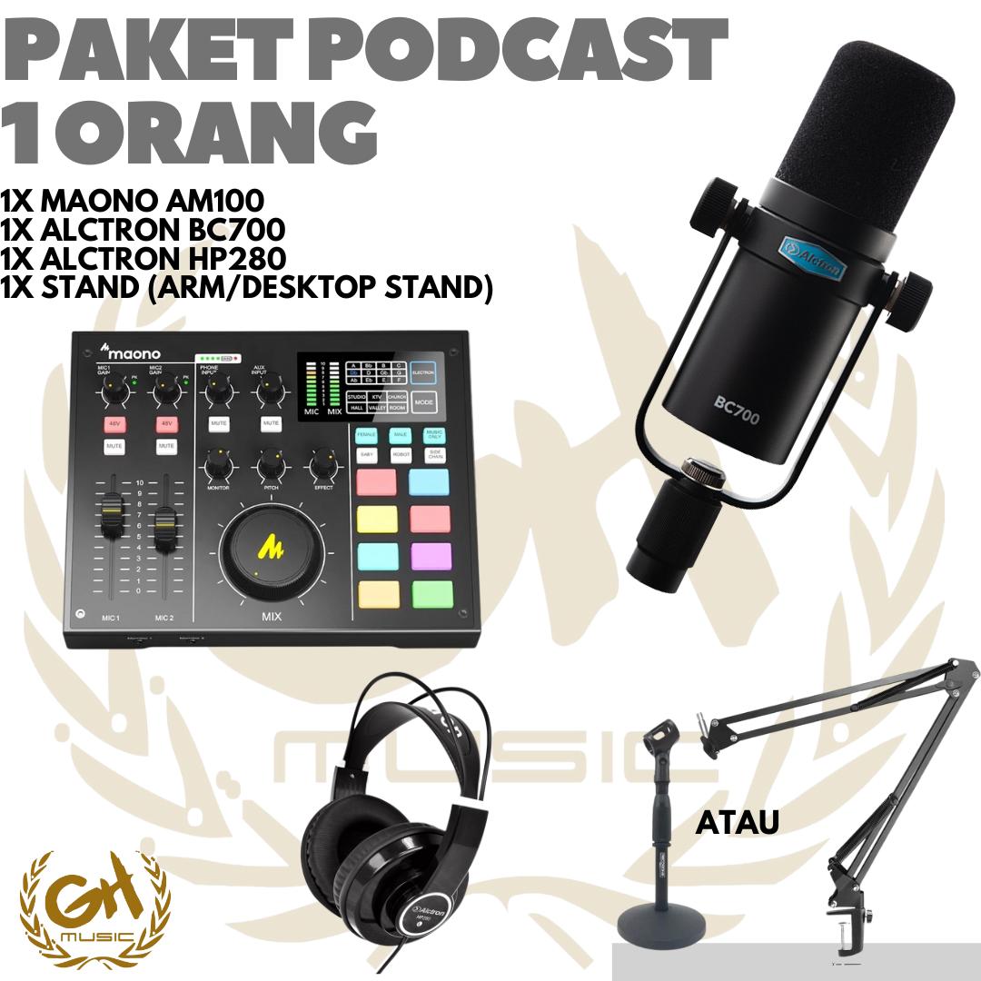 PAKET PODCAST 1 ORANG ALCTRON BC700 + MAONO AM100 + HEADPHONE