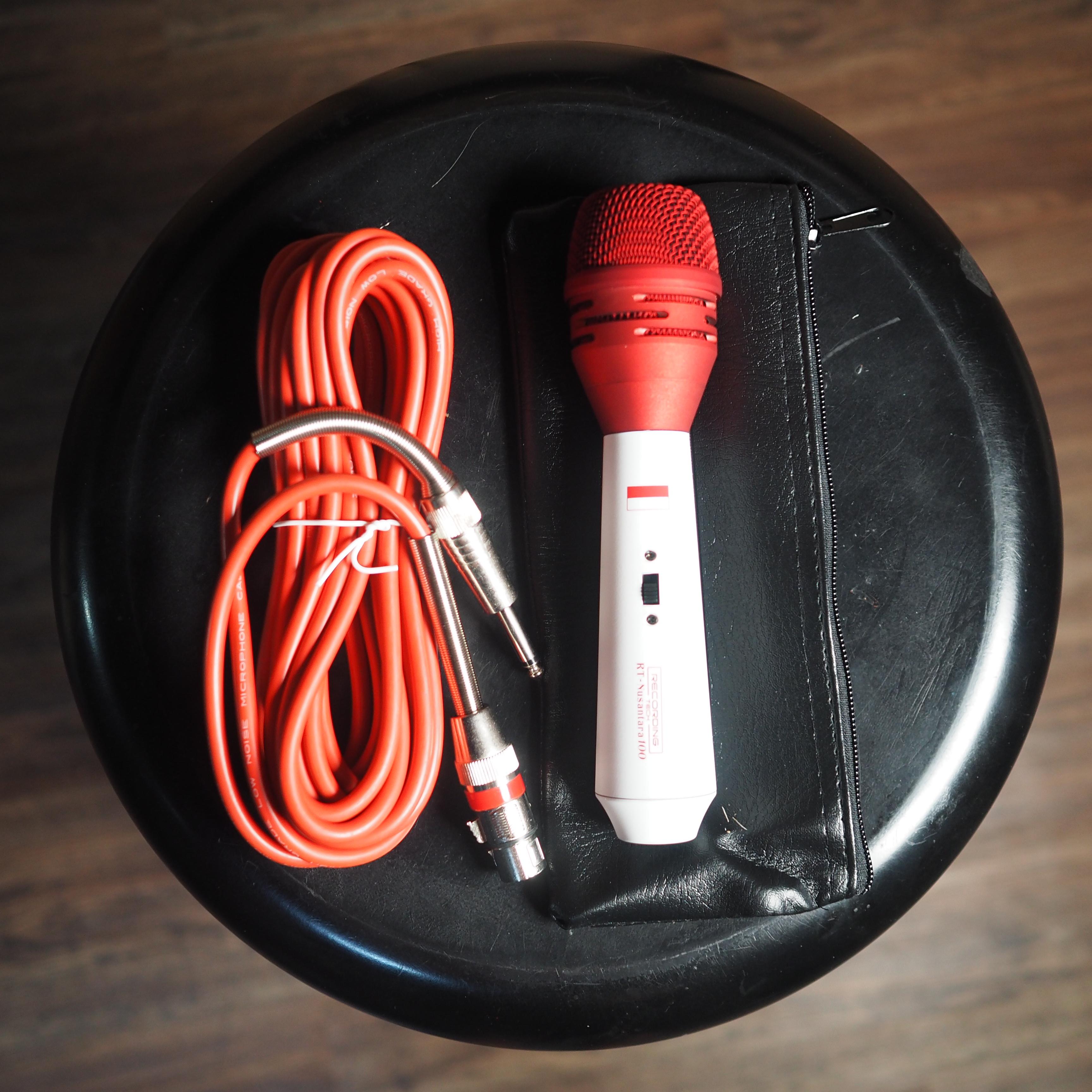 Recording Tech NUSANTARA-100 Professional Dynamic Vocal Microphone | RT-Nusantara100 Mic Merah Putih Vokal Dinamic