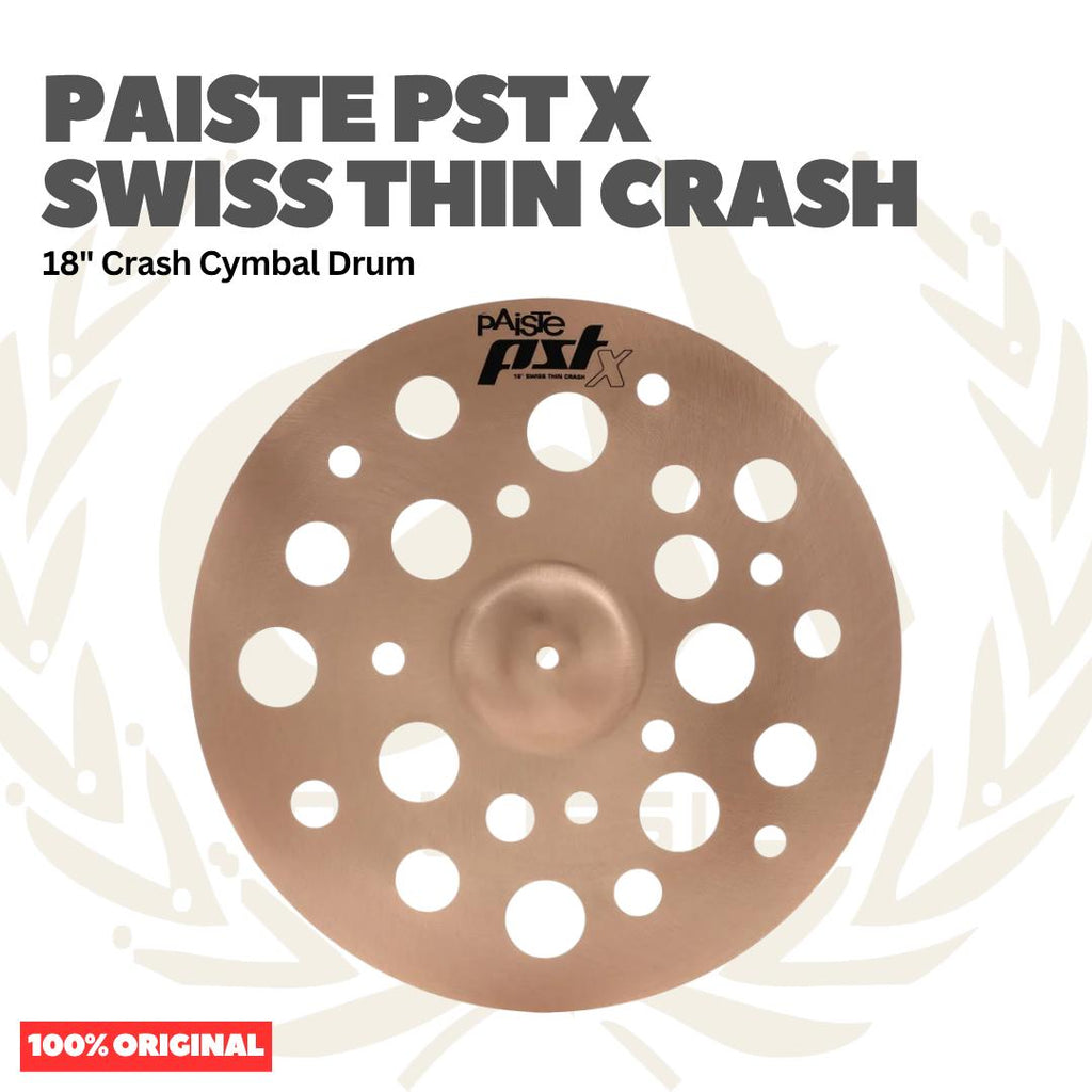 Paiste PST X Swiss Thin Crash Cymbal Drum - Simbal Drum