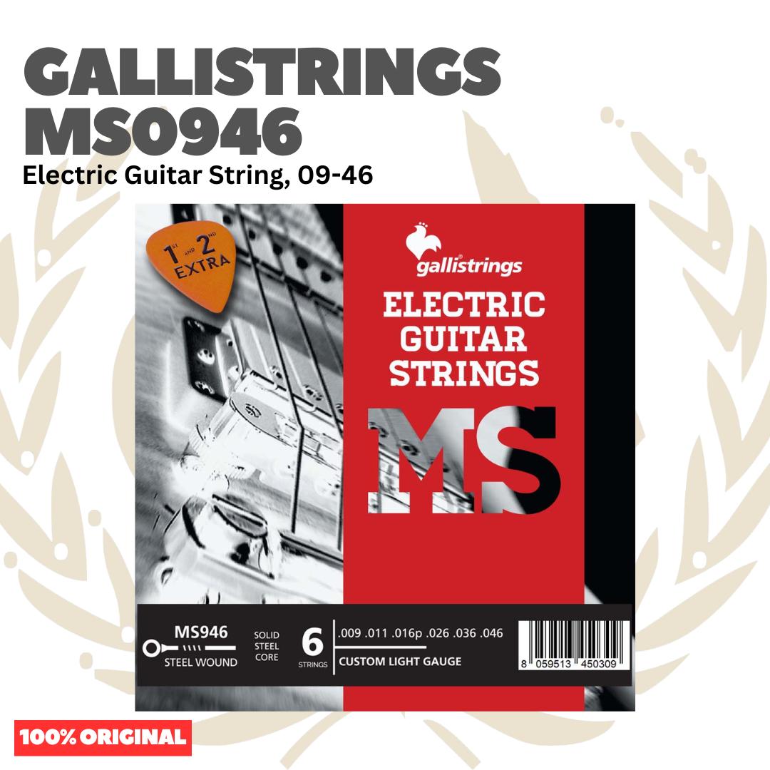 GALLISTRINGS MS0946 Electric Guitar Strings 09-46 - Senar Gitar Listrik Elektrik Galli Strings MS946 Original Asli