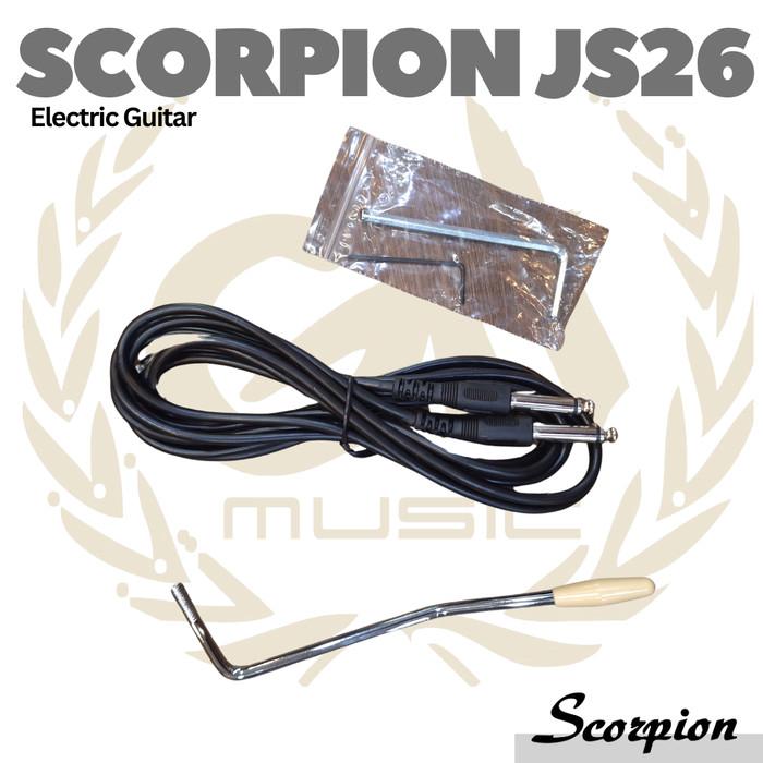 SCORPION JS26 Black Jaguar Series Electric Guitar | Gitar Jazzmaster - SVB, GITARONLY