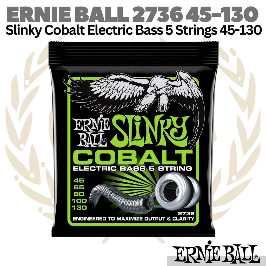 ERNIE BALL 2736 Slinky Cobalt Electric Bass 5 Strings 45-130 | Senar