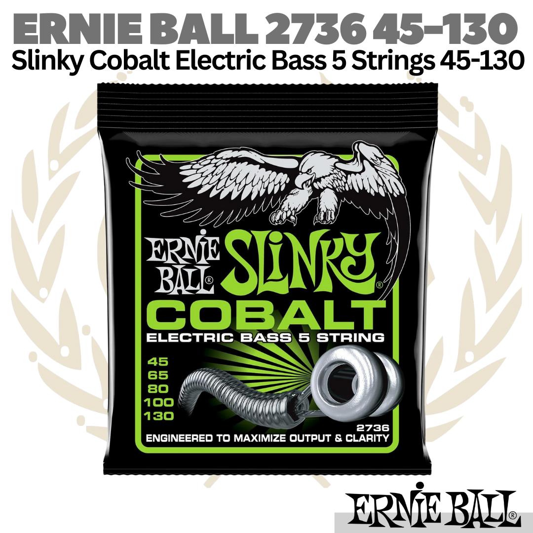ERNIE BALL 2736 Slinky Cobalt Electric Bass 5 Strings 45-130 | Senar